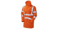 Clovelly ISO 20471 Cl 3 Breathable Executive Anorak HV Orange